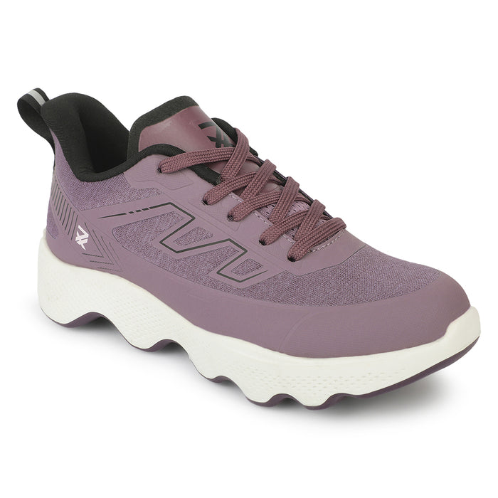 Leap7X WAVERIDE4L Purple Sports Lacing Running Shoes for Women by Liberty