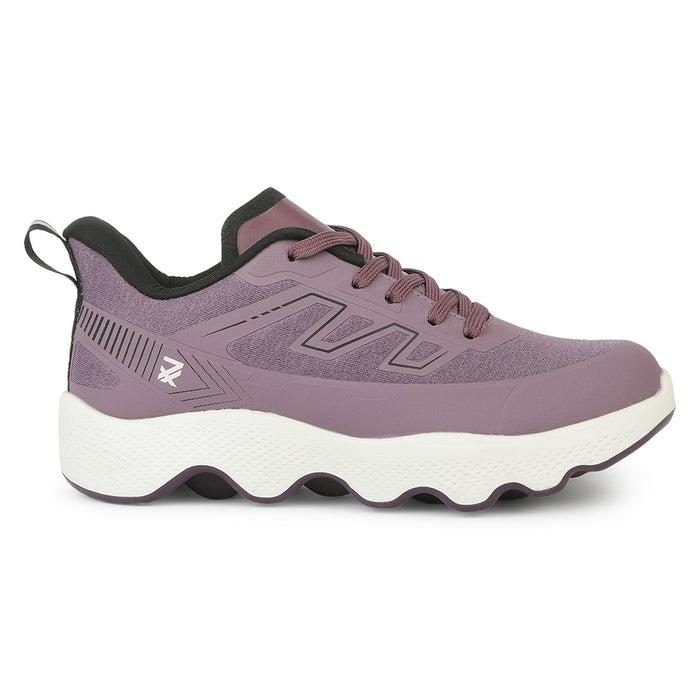 Leap7X WAVERIDE4L Purple Sports Lacing Running Shoes for Women by Liberty
