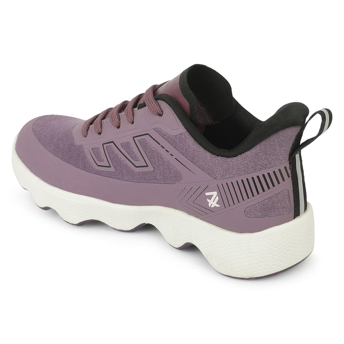 Leap7X WAVERIDE4L Purple Sports Lacing Running Shoes for Women by Liberty