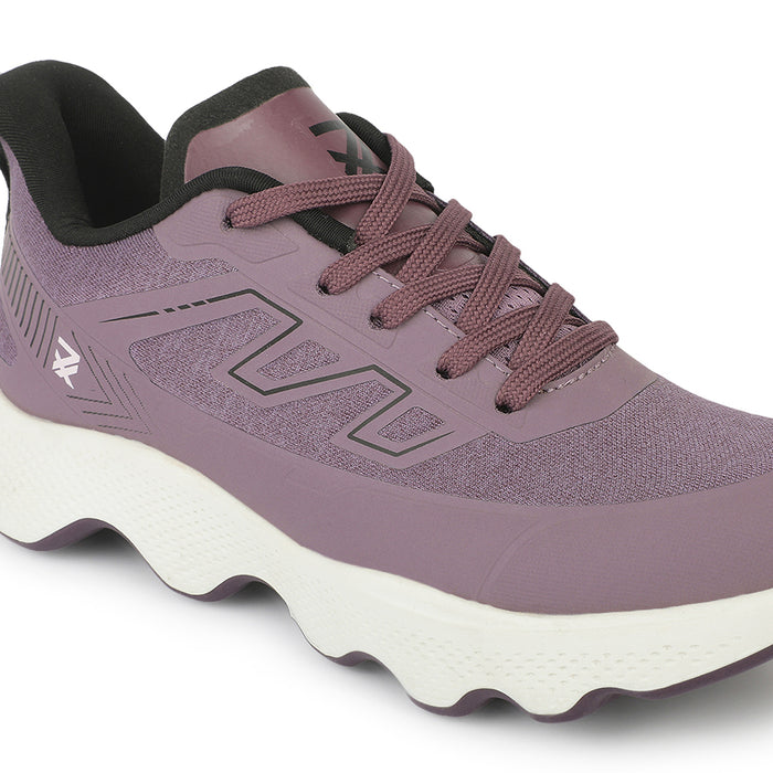 Leap7X WAVERIDE4L Purple Sports Lacing Running Shoes for Women by Liberty