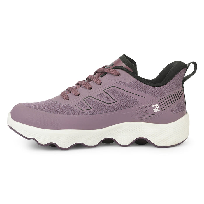 Leap7X WAVERIDE4L Purple Sports Lacing Running Shoes for Women by Liberty