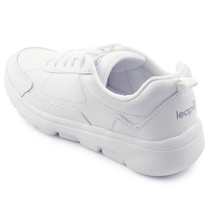 Leap7x White Lacing Uniform School Shoes For Kids SCHLSTAR-L By Liberty