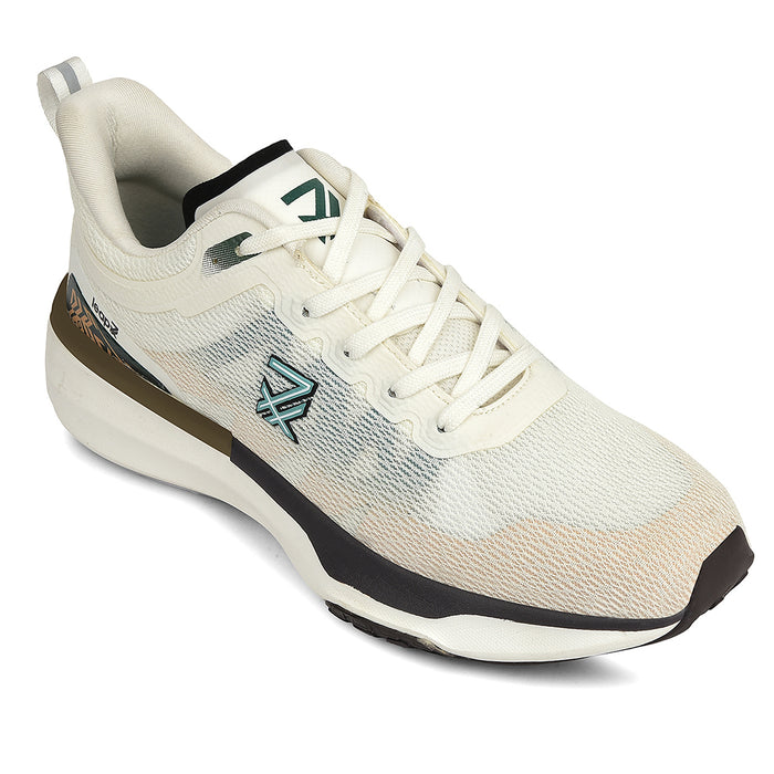 Leap7X White Sports Lacing Running Shoes For Men Brave 1 By Liberty
