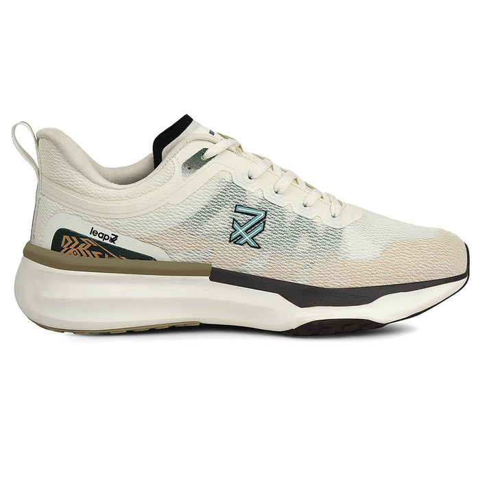 Leap7X White Sports Lacing Running Shoes For Men Brave 1 By Liberty