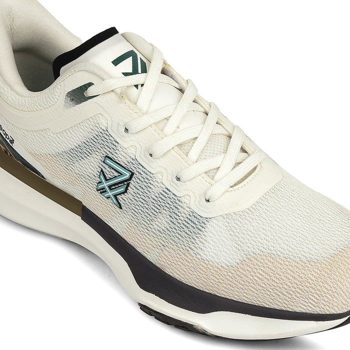Leap7X White Sports Lacing Running Shoes For Men Brave 1 By Liberty
