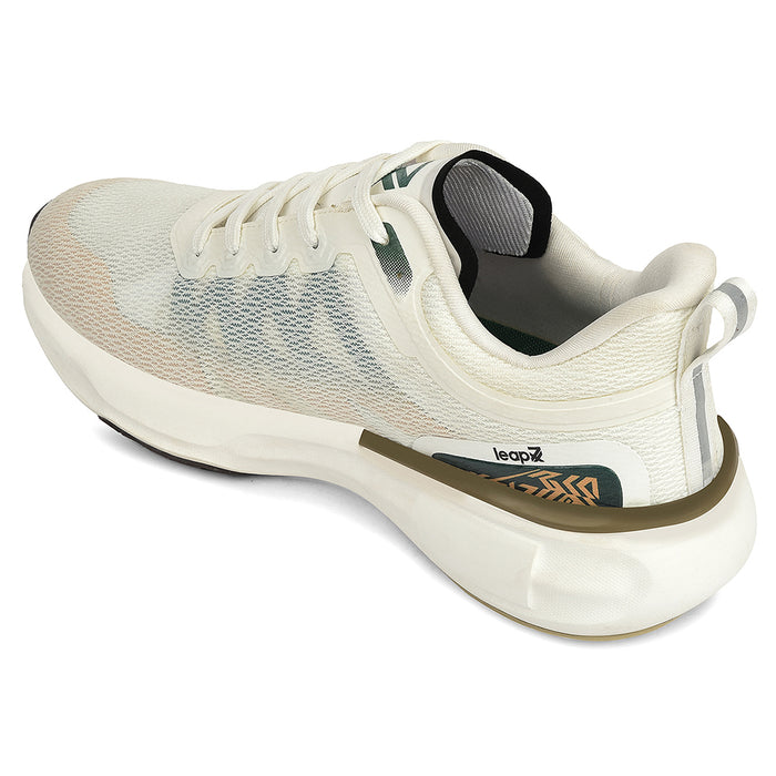 Leap7X White Sports Lacing Running Shoes For Men Brave 1 By Liberty