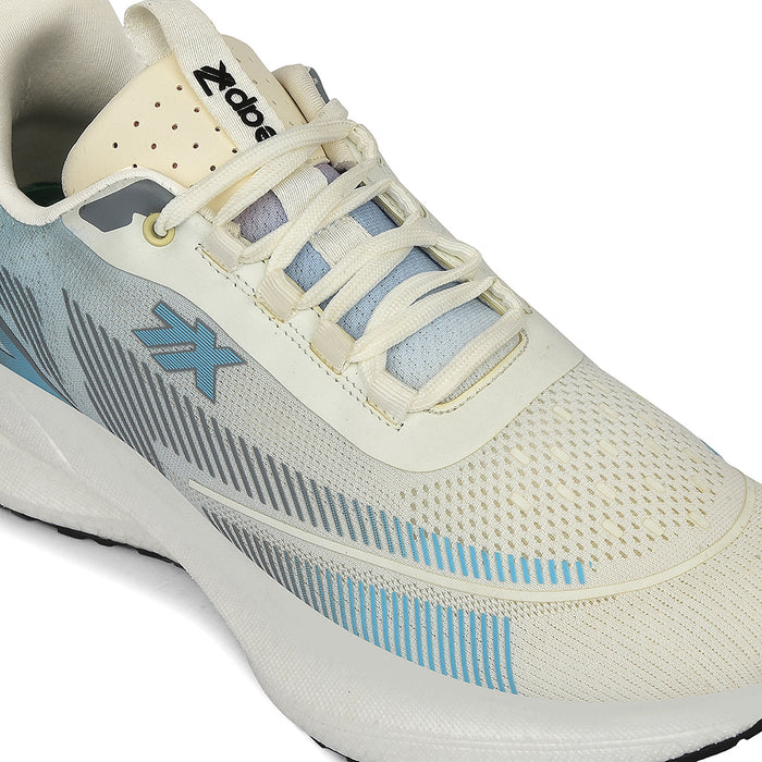 Leap7X White Sports Lacing Running Shoes For Men Exctor 1 By Liberty