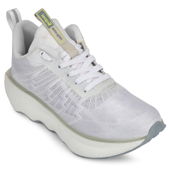 Leap7X White Sports Lacing Running Shoes For Men Ghd 102 By Liberty