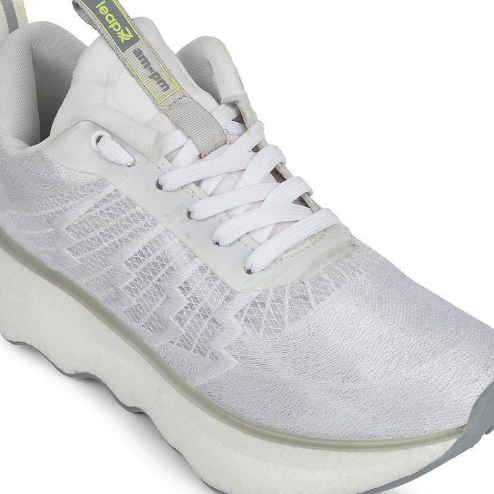 Leap7X White Sports Lacing Running Shoes For Men Ghd 102 By Liberty