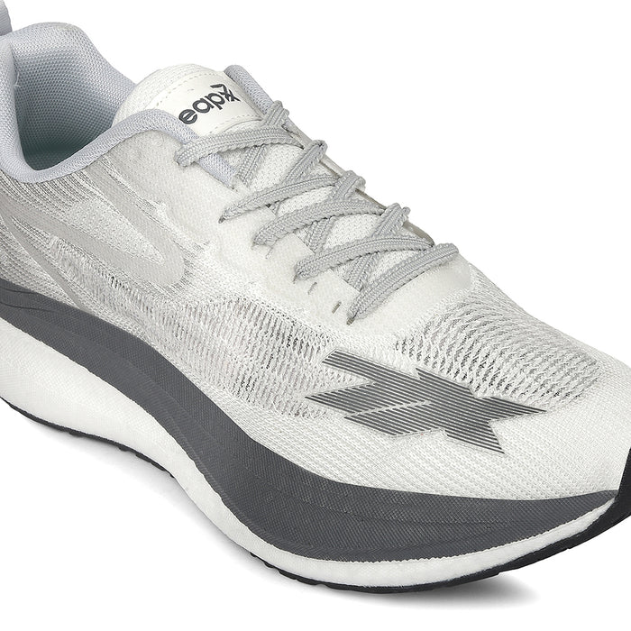 Leap7X White Sports Lacing Running Shoes For Men Xlm 02 By Liberty