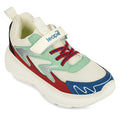 Leap7X White Sports Non Lacing Walking Shoes For Kids Vista V By Liberty