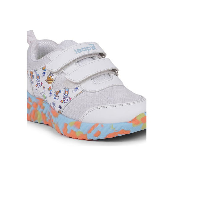 Leap7x By Liberty Kids NITKID-1 White Sports Non Lacing Shoes