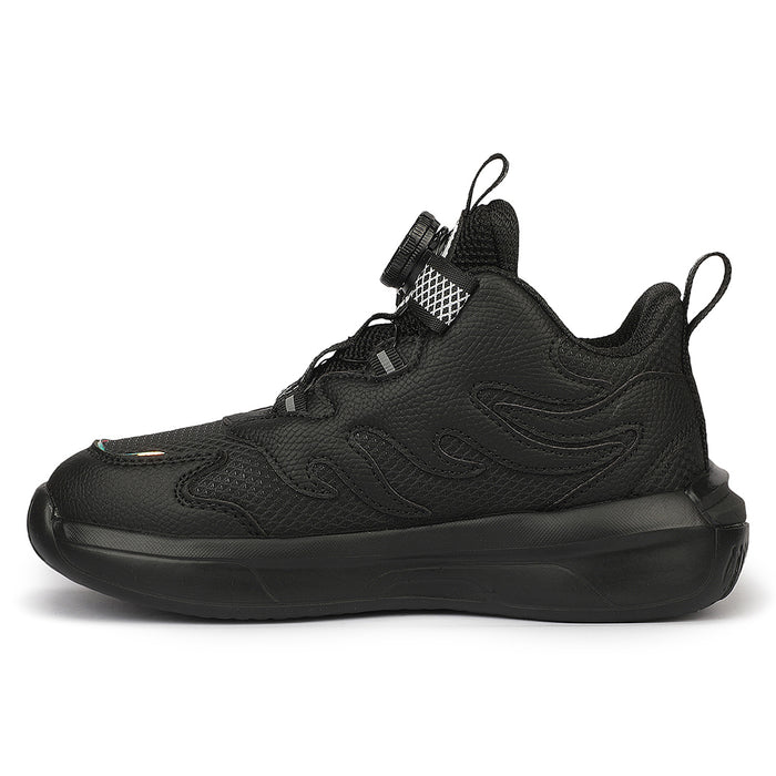 Leap7X ZLP-XK-10 Black Sports Non lacing Walking Shoes for Kids By Liberty