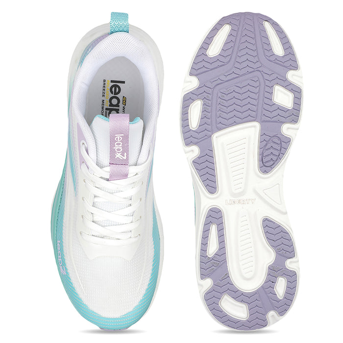 Leap7X ZLP-XL-92 Sea Green Women Sports Lacing Running Shoes for Women by Liberty