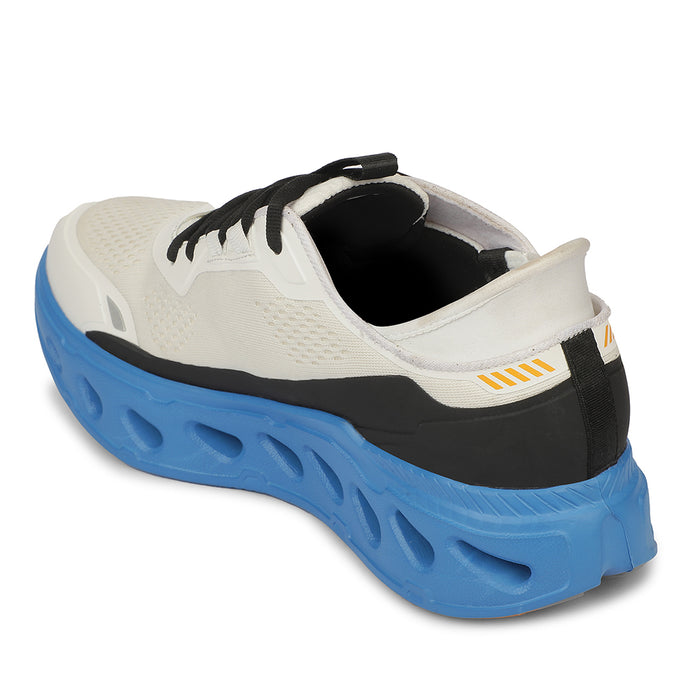 Leap7X ZLP-XM-16 Airflow Outsoles White Sports Lacing Running Shoes for Men by Liberty