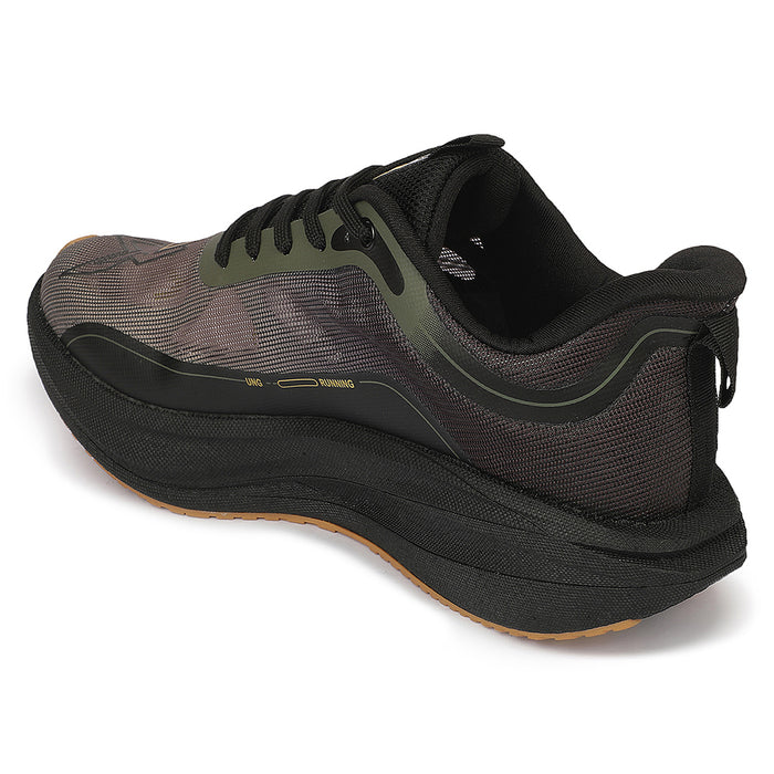 Leap7X ZLP-XM-19 Olive Green Sports Lacing Running Shoes for Men By Liberty