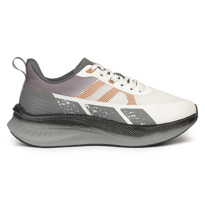 Leap7X ZLP-XM-20 Beige Sports Lacing Running Shoes for Men By Liberty