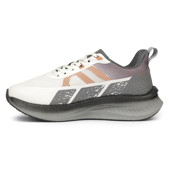 Leap7X ZLP-XM-20 Beige Sports Lacing Running Shoes for Men By Liberty