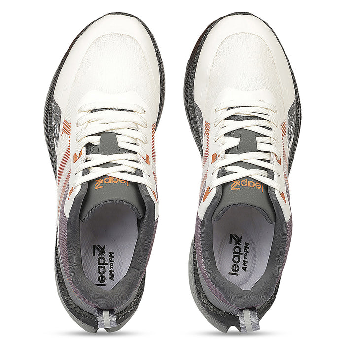 Leap7X ZLP-XM-20 Beige Sports Lacing Running Shoes for Men By Liberty