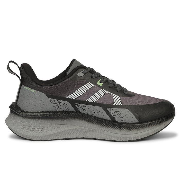 Leap7X ZLP-XM-20 Black Sports Lacing Running Shoes for Men by Liberty