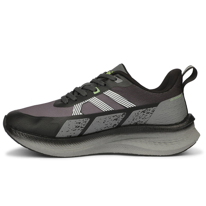 Leap7X ZLP-XM-20 Black Sports Lacing Running Shoes for Men by Liberty