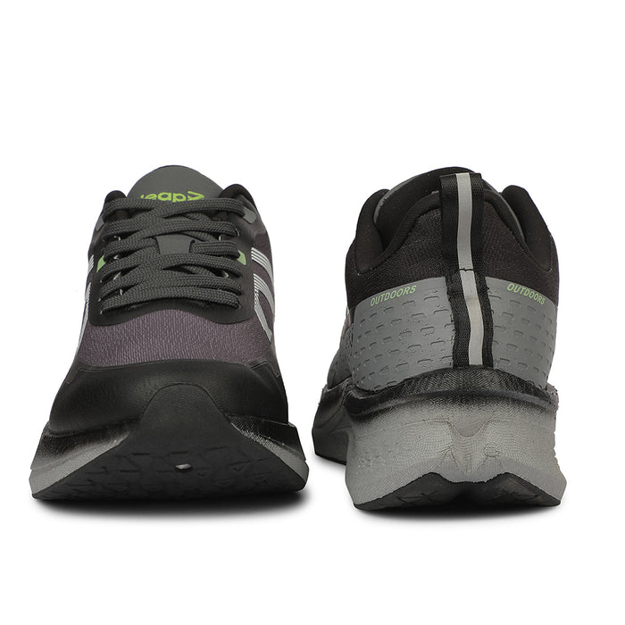 Leap7X ZLP-XM-20 Black Sports Lacing Running Shoes for Men by Liberty