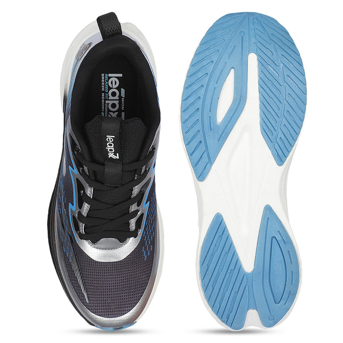 Leap7X ZLP-XM-52 Blue Men Sports Lacing Running Shoes for Men by Liberty