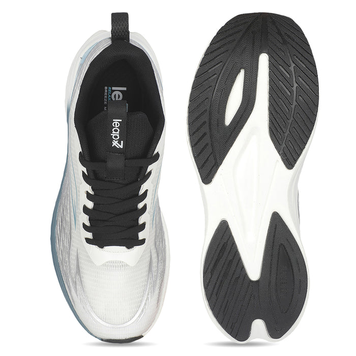 Leap7X ZLP-XM-53 Off White Men Sports Lacing Running Shoes for Men by Liberty