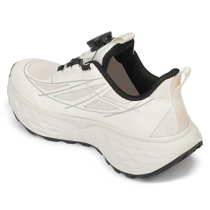 Leap7X ZQ-WFL-04 Off White Twist & Go Sports Non Lacing Walking Shoes for Women By Liberty