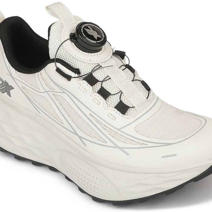 Leap7X ZQ-WFL-04 Off White Twist & Go Sports Non Lacing Walking Shoes for Women By Liberty