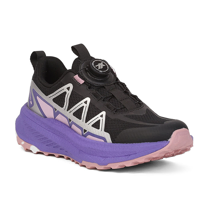 Leap7X ZQ-WFLN-47 Black Sports Non Lacing Walking Shoes for Women by Liberty