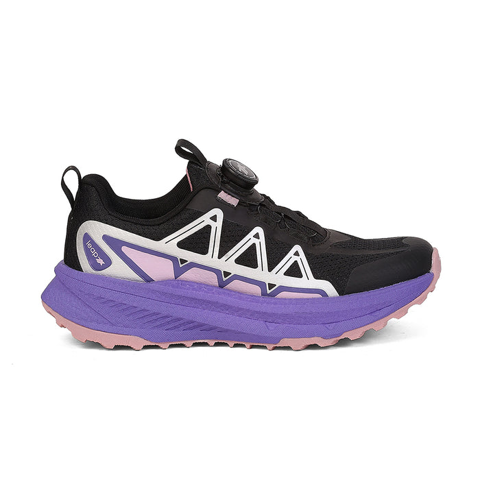 Leap7X ZQ-WFLN-47 Women's Black Walking Shoes - TWIST & GO with Flyknit Upper & Ortholite Insole