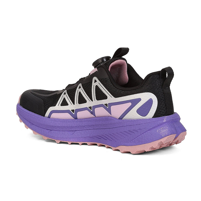 Leap7X ZQ-WFLN-47 Women's Black Walking Shoes - TWIST & GO with Flyknit Upper & Ortholite Insole