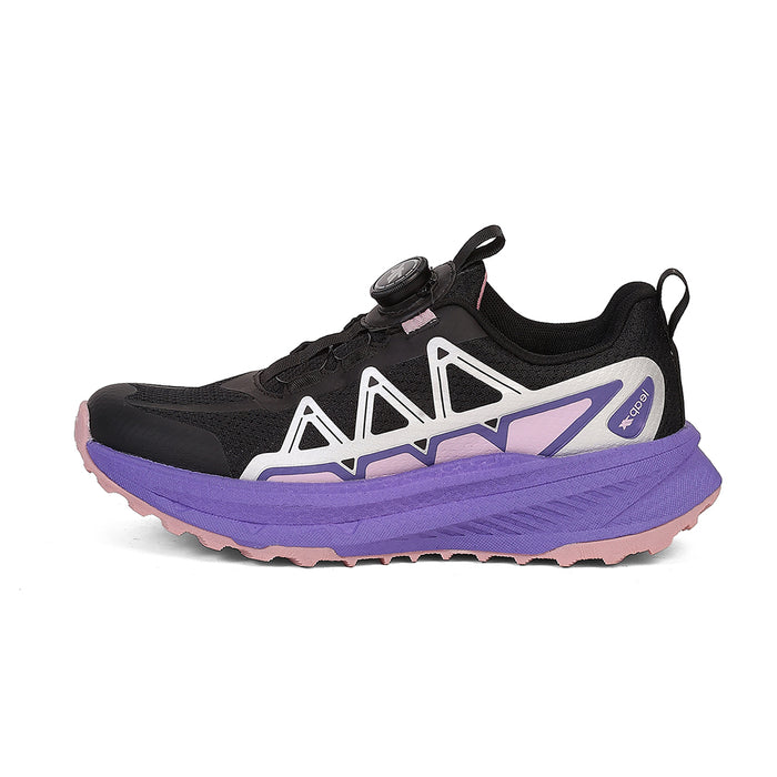 Leap7X ZQ-WFLN-47 Women's Black Walking Shoes - TWIST & GO with Flyknit Upper & Ortholite Insole