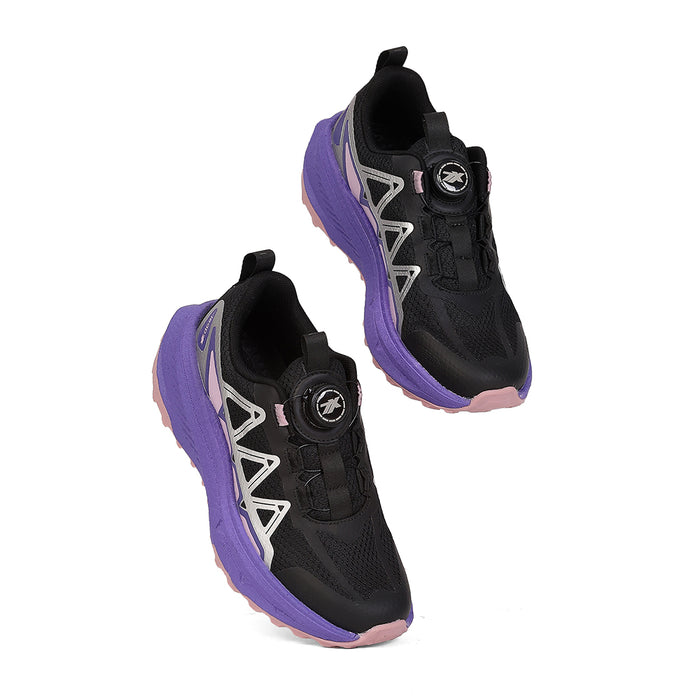 Leap7X ZQ-WFLN-47 Women's Black Walking Shoes - TWIST & GO with Flyknit Upper & Ortholite Insole