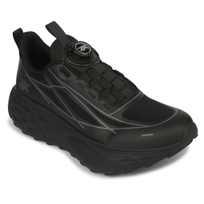 LEAP7X ZQ-WFM-03 Men's Twist & Go Black Sports Non lacing Walking Shoes for Men by Liberty