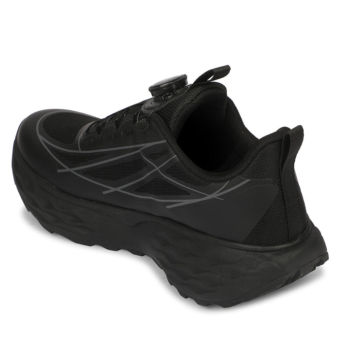 LEAP7X ZQ-WFM-03 Men's Twist & Go Black Sports Non lacing Walking Shoes for Men by Liberty