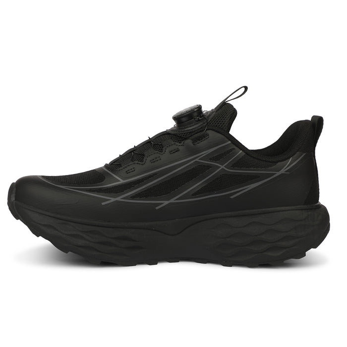 LEAP7X ZQ-WFM-03 Men's Twist & Go Black Sports Non lacing Walking Shoes for Men by Liberty