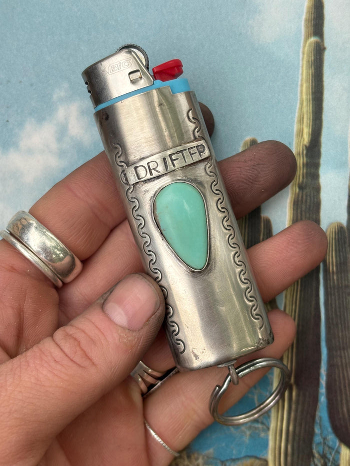 ✙ Lighter Case With Genuine Turquoise