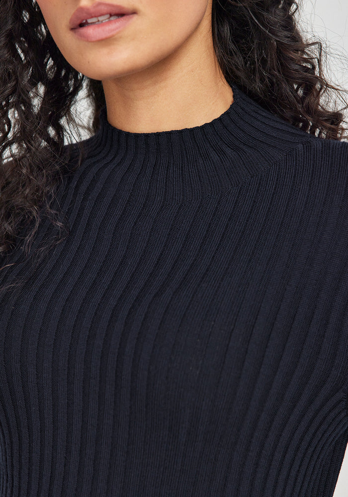 Lucia Funnel Neck - Deep Blue