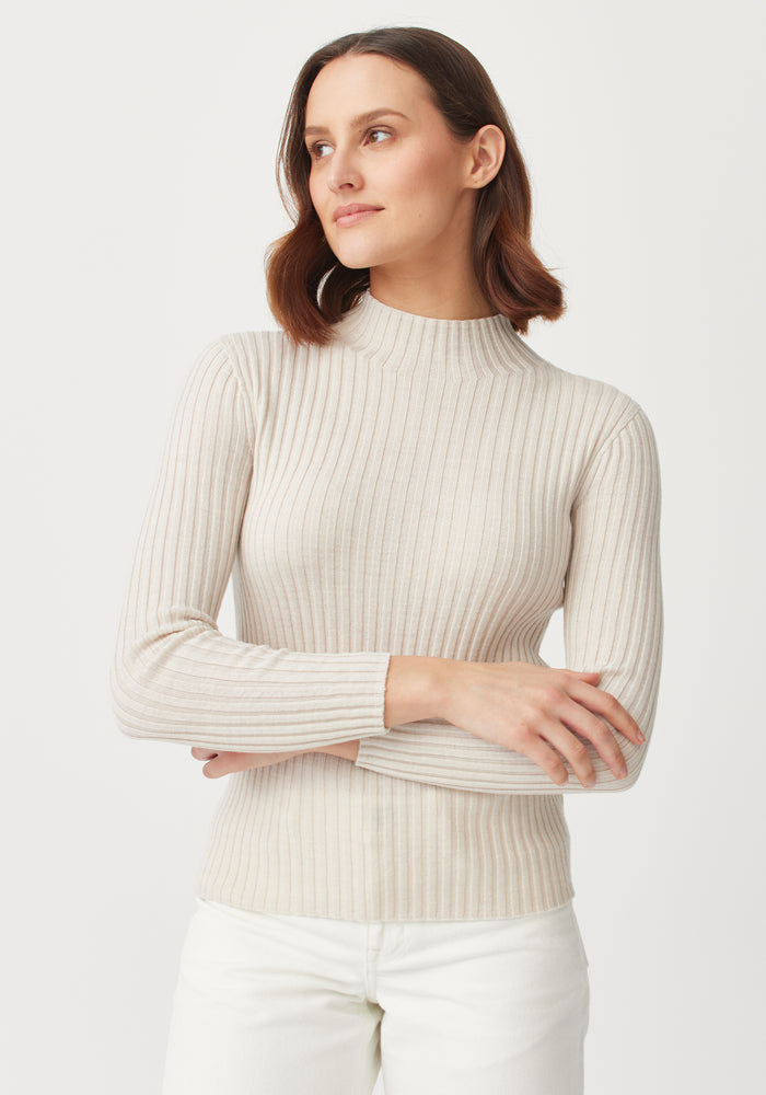 Lucia Funnel Neck - Ecru
