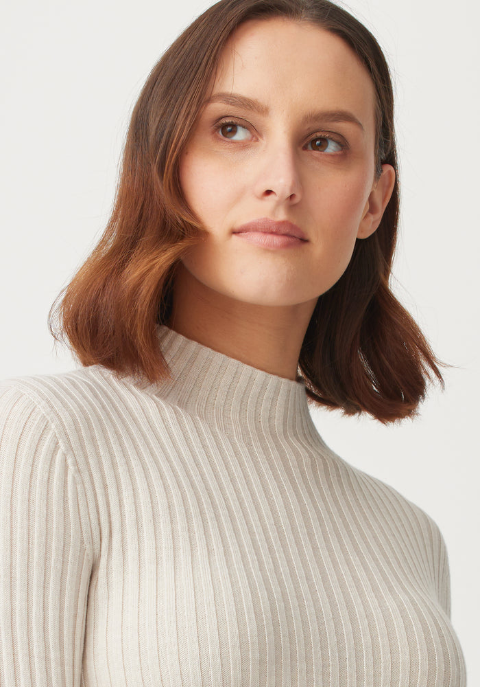 Lucia Funnel Neck - Ecru