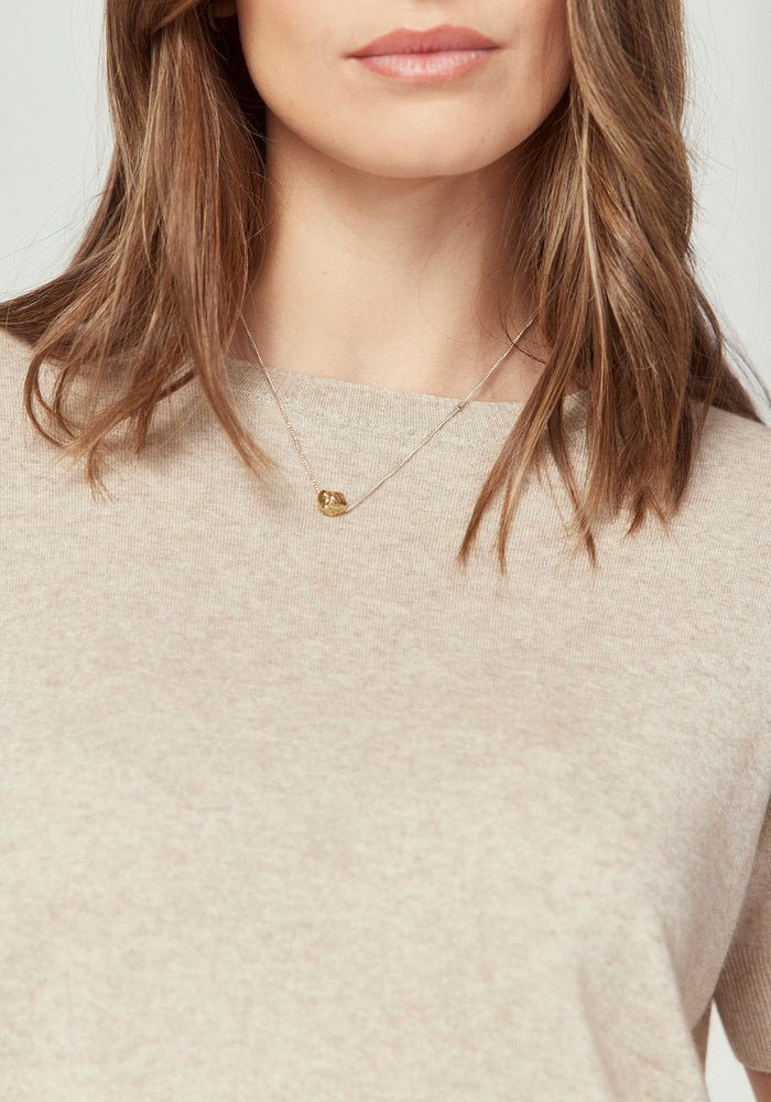 Lucy Knit Tee - Pumice