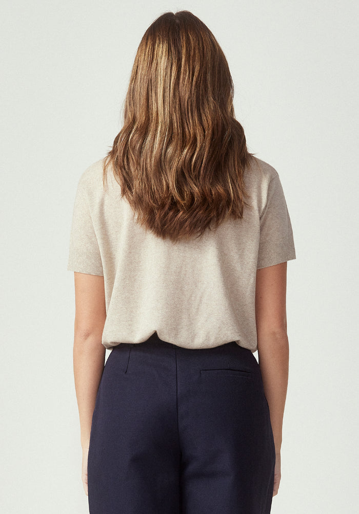 Lucy Knit Tee - Pumice
