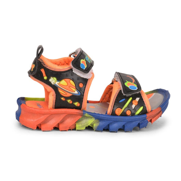 Lucy & Luke (Black) Casual Sandal For Kids KDL-4 By Liberty
