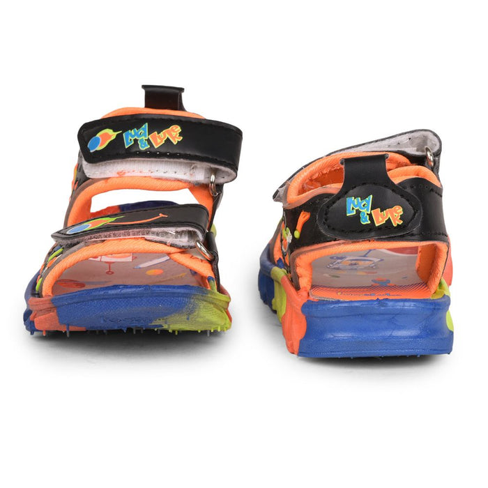 Lucy & Luke (Black) Casual Sandal For Kids KDL-4 By Liberty