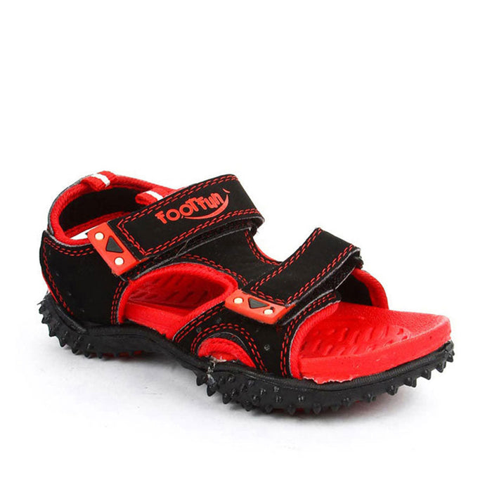 Lucy & Luke Black Casual Sandal For Kids POLO By Liberty