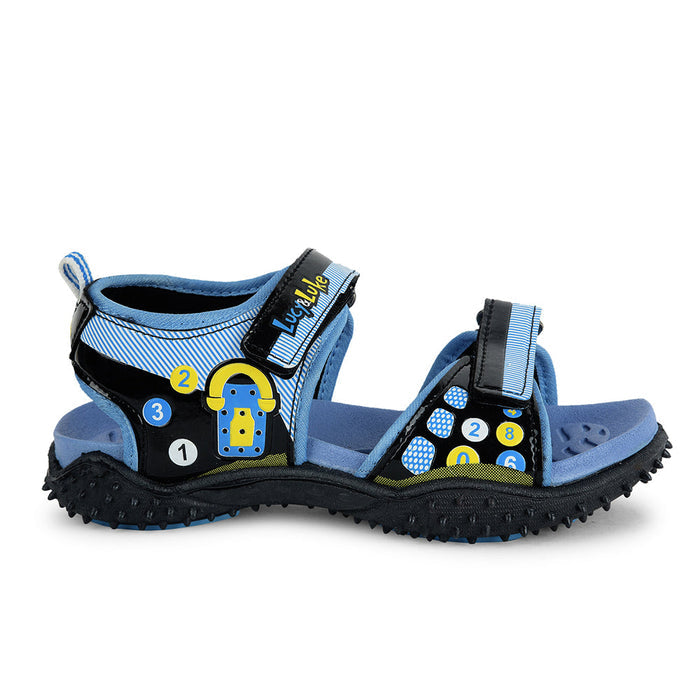Lucy & Luke Blue Casual Sandal For Kids 874-33 By Liberty