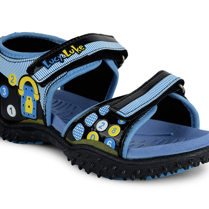 Lucy & Luke Blue Casual Sandal For Kids 874-33 By Liberty