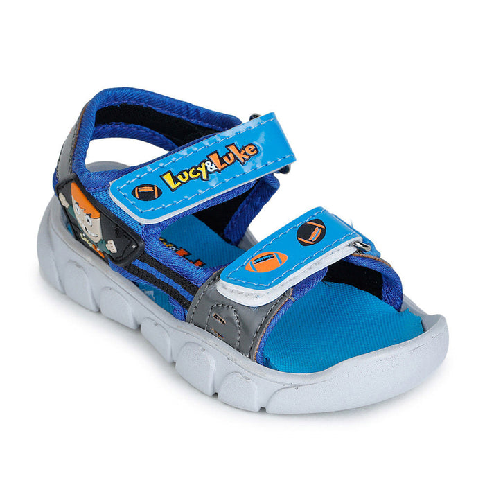 Lucy & Luke (Blue) Casual Sandal For Kids FLYNN-11 By Liberty